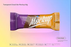 Transparent Chocolate Bar Mockup 50g Product Image 6