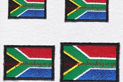 South African Flag Machine Embroidery Design Product Image 1