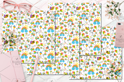 Rainbow Baby Clipart And Seamless Digital Papers Bundle Product Image 20