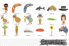 AUSTRALIA clipart, kiwi and koala design aboriginal clip art Product Image 2