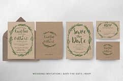 Elegant Wreath Wedding Invitation Suite Product Image 6