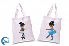 Ballerinas in blue clipart, graphics illustration AMB-1946 Product Image 4