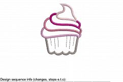 Layerd Swirl Cupcake Applique Embroidery Design Product Image 7