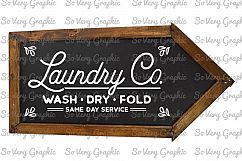 Laundry Company Sign | Wash Dry Fold | SVG Cut| PNG Print Product Image 2