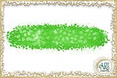Lime Green Glitter Greenery Digital Clipart Brush Stroke - 24 of beautiful PNG files Product Image 18