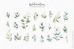 Gold leaf watercolor alphabet clipart Product Image 11