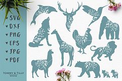 Animal Silhouettes Mega Bundle - SVG DXF PNG EPS JPG PDF Cut Product Image 3