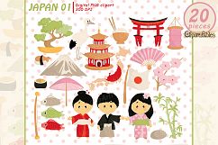 Japan Tradition clipart, japanese clip art, cute travel art Product Image 1