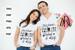 Best friends for life husband and wife  , svg DXF pdf jpg PNG - Cutting Files - Wall art - Clip Art  Product Image 3