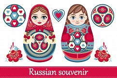 Matryoshka. Russian souvenir. Soccer balls for children. Footbal. Babushka doll Product Image 1