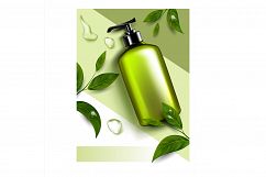 Herbal Care Cosmetic Promotional Poster Vector Product Image 1