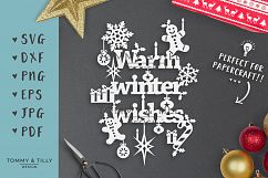 Warm Winter Wishes - SVG EPS DXF PNG PDF JPG Cut File Product Image 3