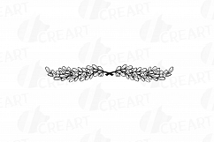 Laurel wreath clipart, Monogram frames silhouette Product Image 10