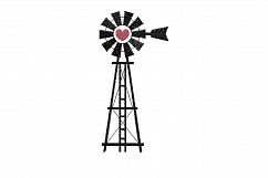 Windmill Red Heart Middle Center Machine Embroidery File Product Image 5