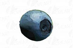 Watercolor blueberry, branch and leaves vector clip art pack Product Image 14