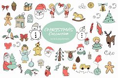 Christmas and Winter Vector clipart Winter elements Santa Product Image 1