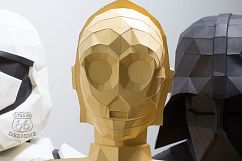 Papercraft Star Wars, C3PO Statue, Papercraft C3PO sculpture Product Image 7
