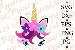 Unicorn Svg,Unicorn face Svg,Unicorn cut file Product Image 1