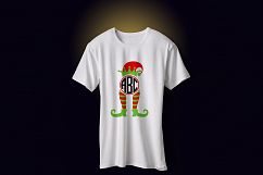 Elf monogram svg, christmas, for Silhouette Cameo or Cricut Product Image 2