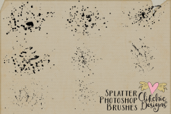 Photoshop Brushes - Grunge Watercolor Paint Splatter Brushes Product Image 3