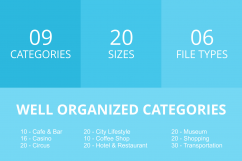 166 City Life Filled Low Poly Icons Product Image 3