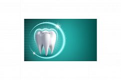 Teeth Whitening Treatment Promotion Banner Vector Product Image 1