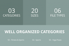 150 Fitness &amp; Sports Filled Round Corner Icons Product Image 3