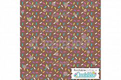 Birthday Sprinkles Chocolate - Digital Paper &amp; Seamless Pattern