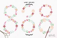 Flying Floral 6 Wreath Watercolor Floral Garlands Flowers Product Image 5