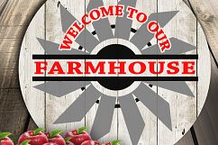 NEW! Farmhouse Windmill Welcome to Our Farmhouse SVG LL257C Product Image 2