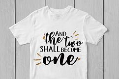 And The Two Shall Become One - Wedding SVG EPS DXF PNG Files Product Image 3