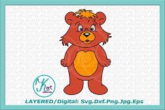 bear svg, cute bear svg, cute bear clipart, bear boy girl Product Image 4