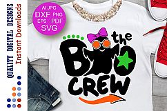 Boo svg Halloween Svg Quote The boo crew svg files Halloween Product Image 1