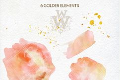 Golden Autumn clipart, Thanksgiving floral clip art Product Image 3