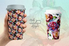 Realistic watercolor red roses PNG set Product Image 6