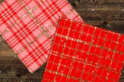 16 Luxury Gold and Red Glitter Plaid Tartan Digital Papers Product Image 4