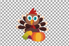 Colorful Thanksgiving Turkey clip art, Happy Thanksgiving Product Image 4