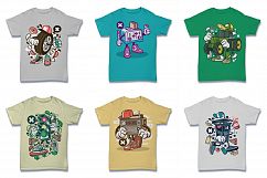  Cartoon Vector #2 Tshirt Design Bundle Product Image 20