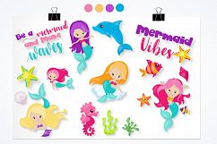 friendly mermaids graphics and illustrations Product Image 2