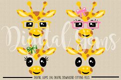 Giraffe faces SVG / DXF / EPS / PNG files Product Image 2