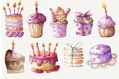 Birthday Party - watercolor clipart Product Image 3