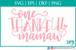 Mamaw, Thankful Mamaw, SVG files for Cricut, dxf Product Image 2