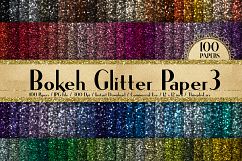 100 Shimmer Bokeh Glitter Texture Digital Papers Product Image 1