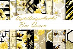 Queen bee digital paper Product Image 1