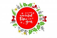 Merry Christmas-SVG Cut File-Coffee Mug Design-Greeting Card Product Image 7