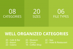 166 Places Glyph Inverted Icons Product Image 3