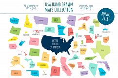 USA maps. Hand drawn collection Product Image 7