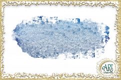 Brush Strokes in Blue and Rose Gold - Digital Clipart 21 of beautiful PNG files Product Image 4