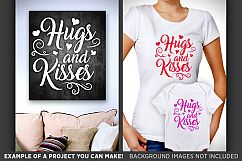 Hugs and Kisses SVG - Valentines Day Decor - 1508 Product Image 3