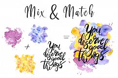 Hand drawn watercolor Inspirational quotes DIY pack Product Image 10